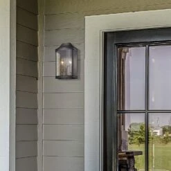 Golden Lighting Cohen Patio Medium Wall Sconce In Natural Black -Home Decoration Series 62409164 5