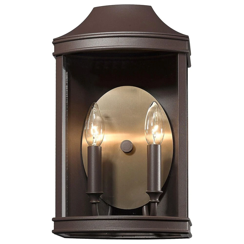 Golden Lighting Cohen Patio Medium Wall Sconce In Textured Bronze And Champagne Bronze 5 Golden Lighting Cohen Patio Medium Wall Sconce In Textured Bronze And Champagne Bronze - Image 3