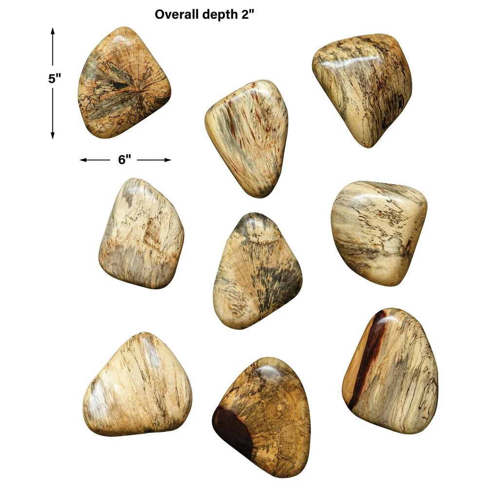 Uttermost Pebbles 5" X 6" Wood Wall Decor In Natural Blonde (Set Of 9) 8 Uttermost Pebbles 5" X 6" Wood Wall Decor In Natural Blonde (Set Of 9) - Image 6