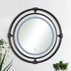 Furniture Of America Capps Wall Mirror In Black -Home Decoration Series 62420666 4