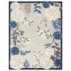 Nourison Aloha ALH32 2'3" X 8' Blue And Grey Indoor/Outdoor Runner 2 Nourison Aloha ALH32 2'3" X 8' Blue And Grey Indoor/Outdoor Runner -Home Decoration Series 6243010 1