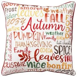 Rizzy Home 20" X 20" Down Filled Throw Pillow In Ivory And Multicolor