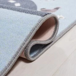 Safavieh Kids Playhouse KPH235M 2'2" X 8' Blue And Dark Grey Runner -Home Decoration Series 6259321 5