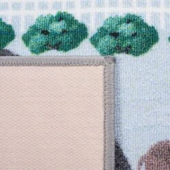 Safavieh Kids Playhouse KPH235M 2'2" X 8' Blue And Dark Grey Runner -Home Decoration Series 6259321 6