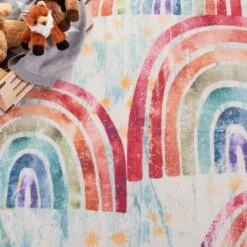 Safavieh Kids Playhouse 3'3" X 5'3" Blue And Ivory Rug -Home Decoration Series 6259537 4