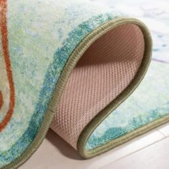 Safavieh Kids Playhouse 3'3" X 5'3" Green And Blue Rug -Home Decoration Series 6260550 6