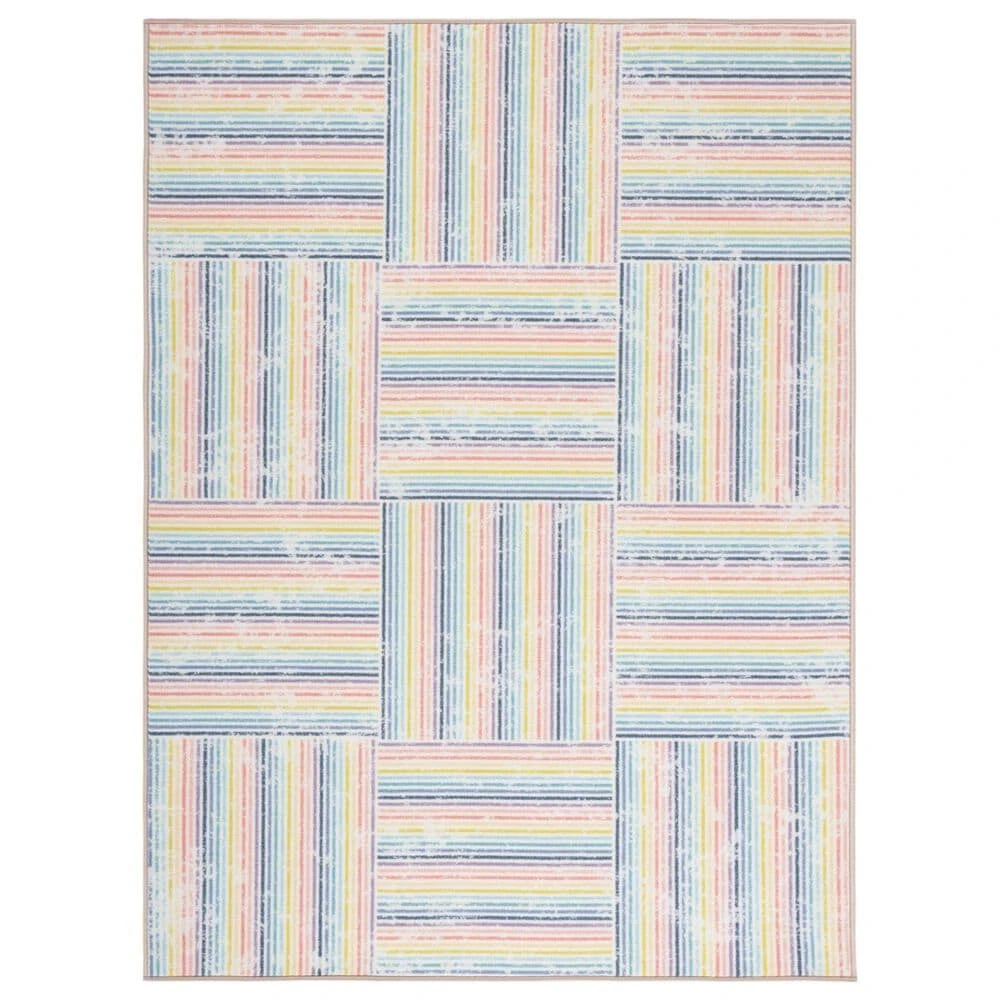 Safavieh Kids Playhouse Geometric 3'3" X 5'3" Ivory And Blue Rug 3 Safavieh Kids Playhouse Geometric 3'3" X 5'3" Ivory And Blue Rug