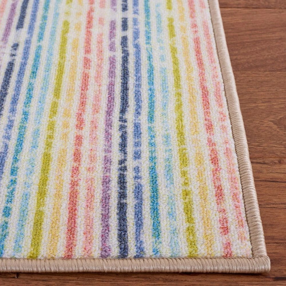 Safavieh Kids Playhouse Geometric 3'3" X 5'3" Ivory And Blue Rug 7 Safavieh Kids Playhouse Geometric 3'3" X 5'3" Ivory And Blue Rug - Image 5