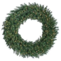 The Gerson Company 48" Aspen Spruce Wreath With 250 White Lights
