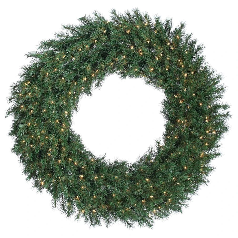 The Gerson Company 48" Aspen Spruce Wreath With 250 White Lights 3 The Gerson Company 48" Aspen Spruce Wreath With 250 White Lights