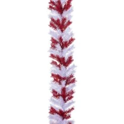 The Gerson Company 9' Garland With 70 White And Multicolor LED Lights In White And Red