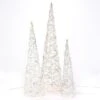 The Gerson Company Vine Cone With LED Lights In White (Set Of 3) 2 The Gerson Company Vine Cone With LED Lights In White (Set Of 3) -Home Decoration Series 62719125 1