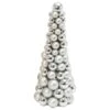 The Gerson Company 18" Ornament Cone Tree In Silver
