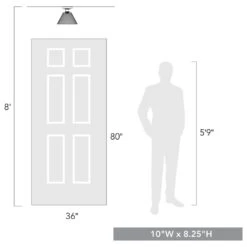 Golden Lighting Carver 1-Light Semi-Flush In Copper Patina -Home Decoration Series 62719653 7