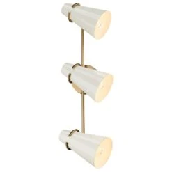 Golden Lighting Reeva 3-Light Bath Vanity With Glossy Ecru Shade In Modern Brass -Home Decoration Series 62719786 4