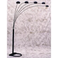 Anthony California 93" 5-Arm Arc Floor Lamp In Black