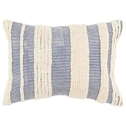 Rizzy Home 14" X 20" Down Filled Throw Pillow In Navy