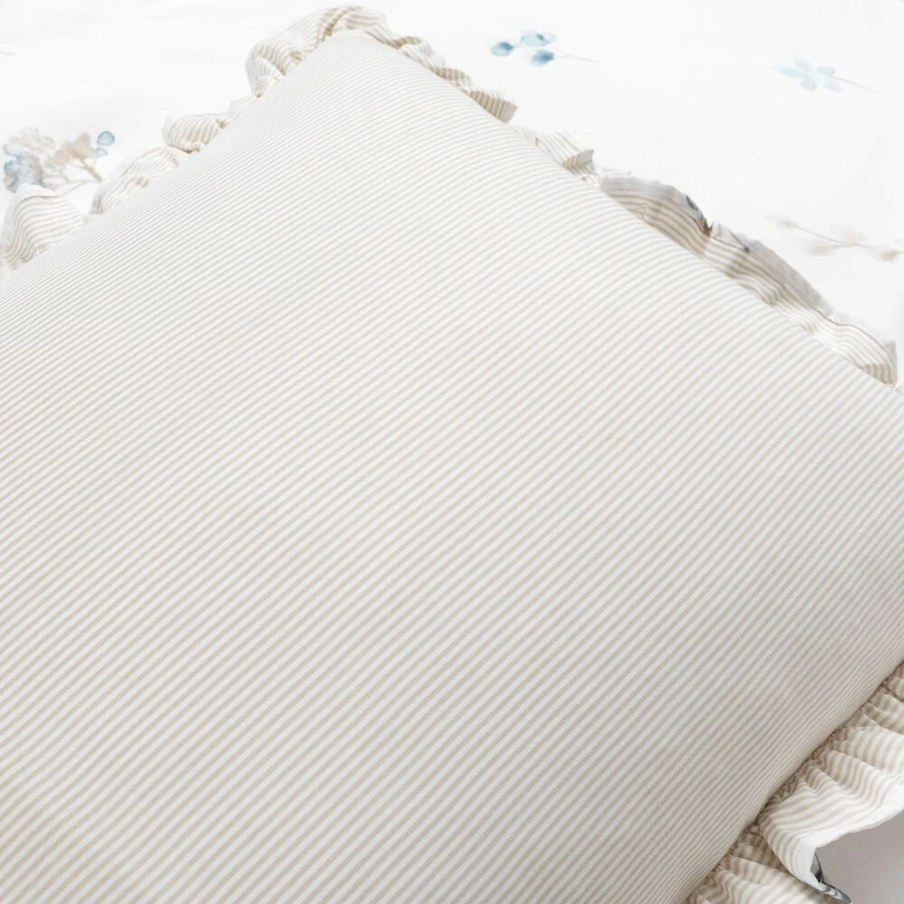 Triangle Home Fashions Livia Floral 5-Piece Full/Queen Comforter Set In Neutral And Blue 7 Triangle Home Fashions Livia Floral 5-Piece Full/Queen Comforter Set In Neutral And Blue - Image 5