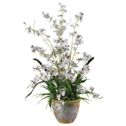 Nearly Natural, Inc. Nearly Natural Inc Dancing Lady Silk Orchid Arrangement In White