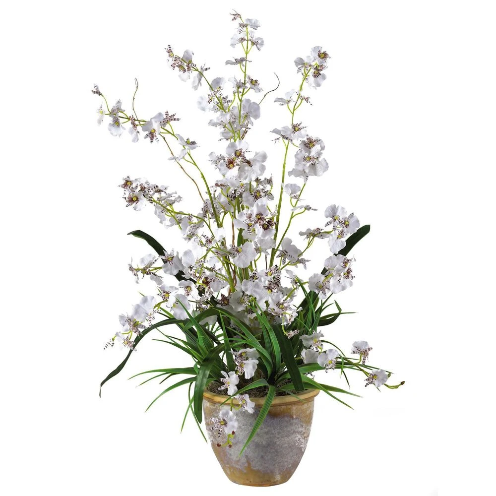 Nearly Natural, Inc. Nearly Natural Inc Dancing Lady Silk Orchid Arrangement In White 3 Nearly Natural, Inc. Nearly Natural Inc Dancing Lady Silk Orchid Arrangement In White