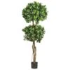 Nearly Natural, Inc. Nearly Natural Inc 5.5' Eucalyptus Double Ball Topiary Silk Tree In Green 1 Nearly Natural, Inc. Nearly Natural Inc 5.5' Eucalyptus Double Ball Topiary Silk Tree In Green -Home Decoration Series 63020622 1