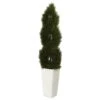 Nearly Natural, Inc. Nearly Natural Inc Indoor/Outdoor 5.5' Double Cypress Spiral Topiary Artificial Tree In Green -Home Decoration Series 63021562 1