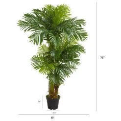 Nearly Natural, Inc. Nearly Natural Inc 6' Hawaii Artificial Palm In Green -Home Decoration Series 63031421 6