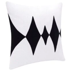 L.R. Home Stacy Garcia Home 20" X 20" Throw Pillow In Black And White