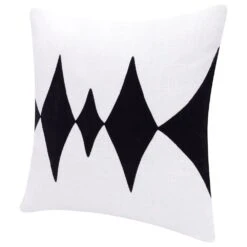 L.R. Home Stacy Garcia Home 20" X 20" Throw Pillow In Black And White -Home Decoration Series 63060792 4