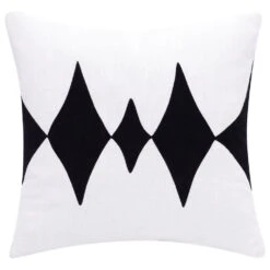 L.R. Home Stacy Garcia Home 20" X 20" Throw Pillow In Black And White -Home Decoration Series 63060792 5
