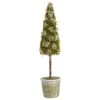 Nearly Natural, Inc. Nearly Natural Inc 2' Flocked Moss Cone Christmas Tree In Green 2 Nearly Natural, Inc. Nearly Natural Inc 2' Flocked Moss Cone Christmas Tree In Green -Home Decoration Series 63076376 1