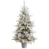 Nearly Natural, Inc. Nearly Natural Inc 6' Flocked Long Vermont Pine Tree With 250 LED Lights In Green