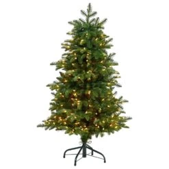 Nearly Natural, Inc. Nearly Natural Inc 4' South Carolina Spruce Christmas Tree With 250 White Lights In Green