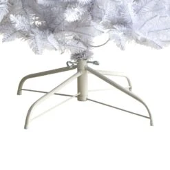 Nearly Natural, Inc. Nearly Natural Inc 8' Pencil Christmas Tree With 400 White LED Lights In White -Home Decoration Series 63078554 4