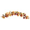 Nearly Natural, Inc. Nearly Natural Inc 6' Autumn Maple Leaf, Berry And Pinecones Garland In Orange 2 Nearly Natural, Inc. Nearly Natural Inc 6' Autumn Maple Leaf, Berry And Pinecones Garland In Orange -Home Decoration Series 63079420 1