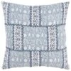 Rizzy Home 20" X 20" Down Filled Floral Throw Pillow In Blue And Neutral -Home Decoration Series 63082408 1