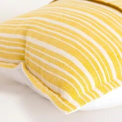 Rizzy Home 20" X 20" Striped Down Filled Throw Pillow In Yellow And Neutral -Home Decoration Series 63083752 3