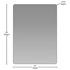 Flash Furniture Susan 22" X 30" Wall Mirror In Black -Home Decoration Series 63105886 10