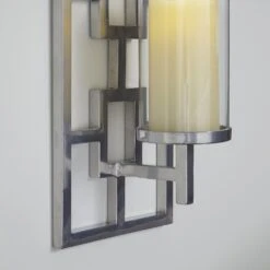 Signature Design By Ashley Brede Wall Sconce In Silver -Home Decoration Series 63111389 8