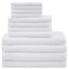 Hampton Park Big Bundle 12-Piece Bath Towel Set In White -Home Decoration Series 63219398 1