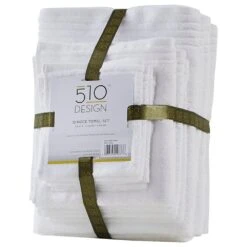 Hampton Park Big Bundle 12-Piece Bath Towel Set In White -Home Decoration Series 63219398 3