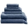 Hampton Park Nova Cotton Dobby Slub 6-Piece Towel Set In Navy -Home Decoration Series 63219471 1