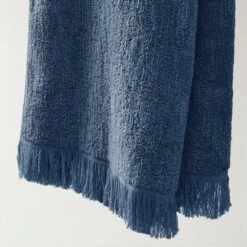 Hampton Park Nova Cotton Dobby Slub 6-Piece Towel Set In Navy -Home Decoration Series 63219471 6