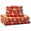 Hampton Park Lita 6-Piece Cotton Jacquard Bath Towel Set In Orange -Home Decoration Series 63219539 1