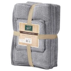 Hampton Park Marle 6-Piece Towel Set In Grey -Home Decoration Series 63219869 4