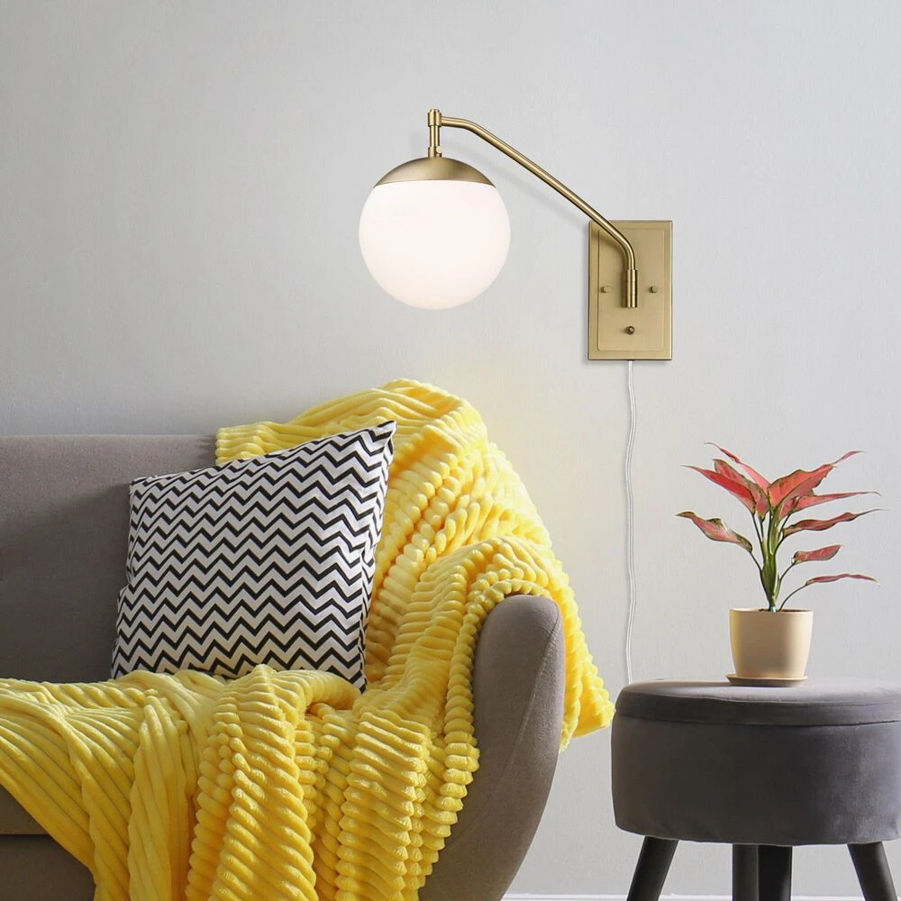 Golden Lighting Glenn 1-Light Articulating Wall Sconce In Brushed Champagne Bronze 7 Golden Lighting Glenn 1-Light Articulating Wall Sconce In Brushed Champagne Bronze - Image 5