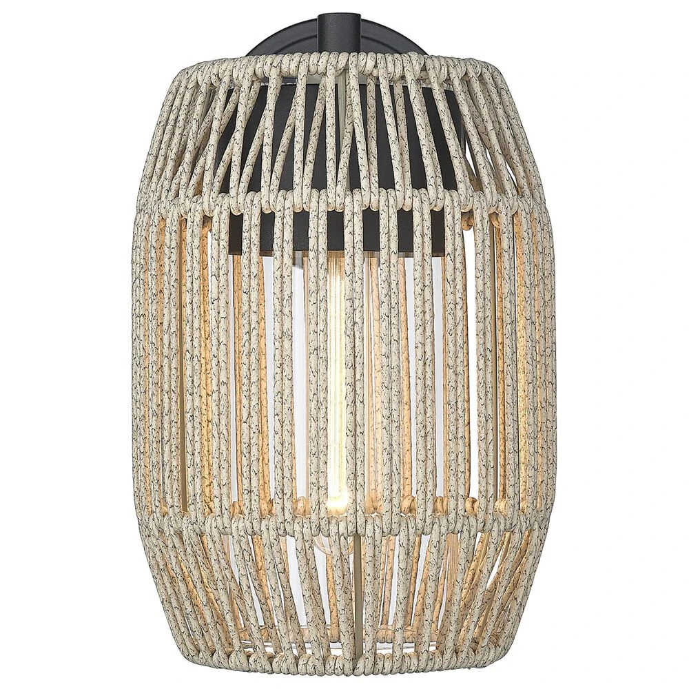 Golden Lighting Seabrooke Outdoor Wall Sconce In Natural Black 4 Golden Lighting Seabrooke Outdoor Wall Sconce In Natural Black - Image 2