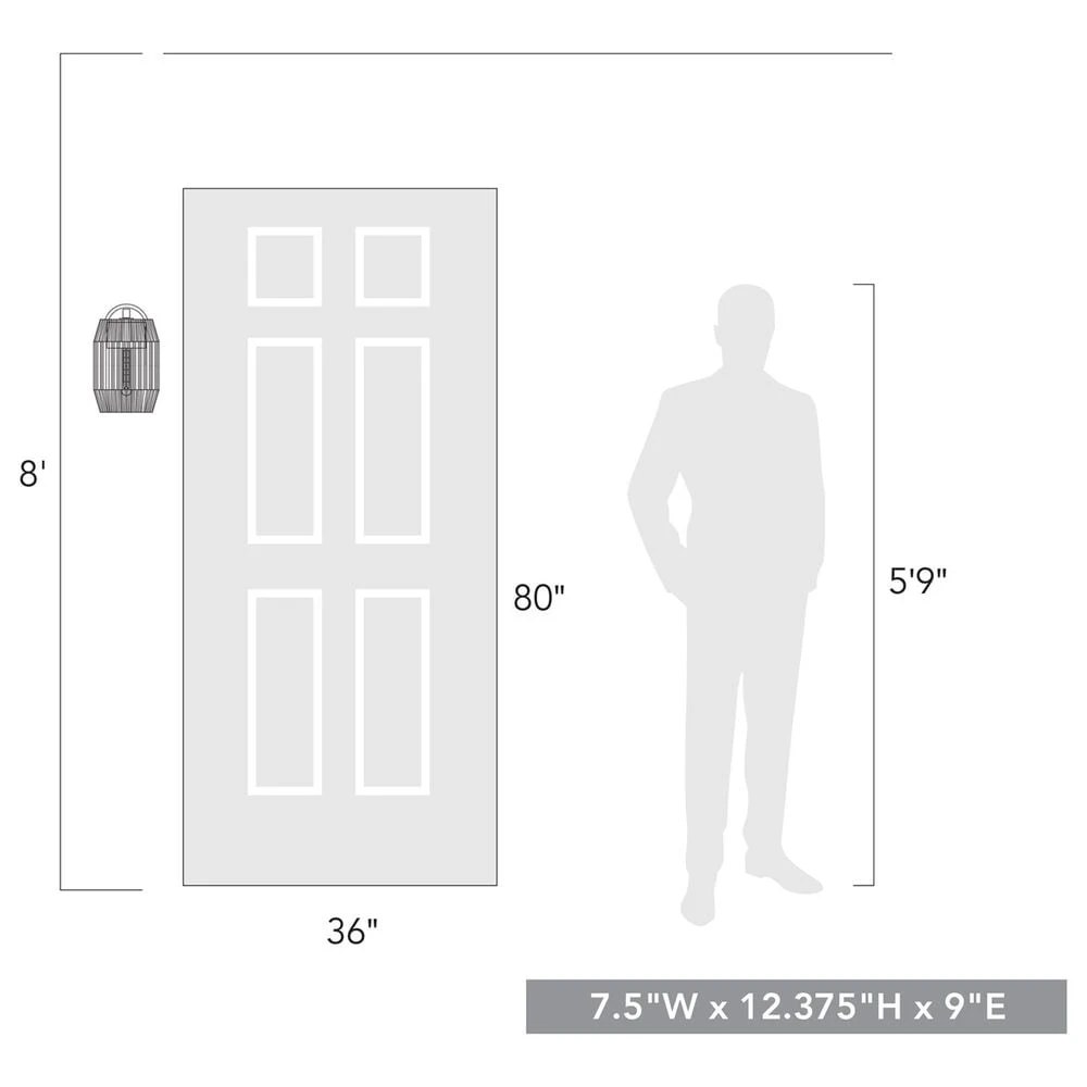 Golden Lighting Seabrooke Outdoor Wall Sconce In Natural Black 8 Golden Lighting Seabrooke Outdoor Wall Sconce In Natural Black - Image 6