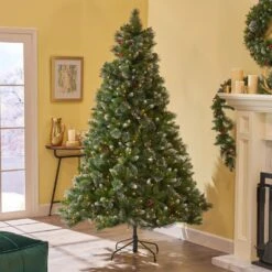 Noble House 9' Mixed Spruce Christmas Tree In Green -Home Decoration Series 63301550 6
