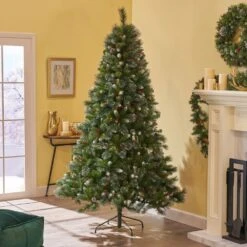 Noble House 9' Mixed Spruce Christmas Tree In Green -Home Decoration Series 63301550 7